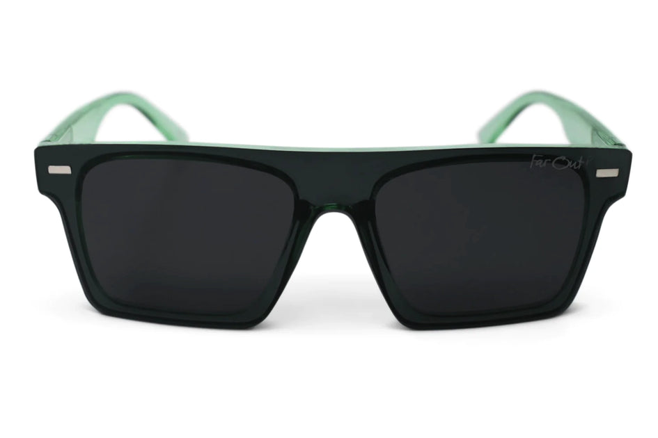 Aqua Polarized Stunners Black Lens – Far Out Sunglasses