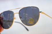 Gold Metal Aviators Black Lens