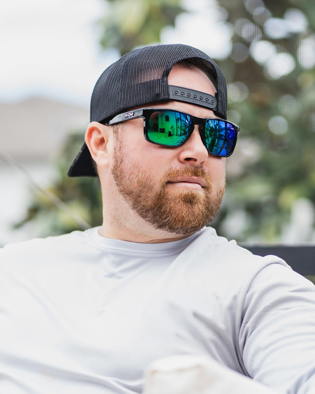 Green Lens Fishing Sunglasses Black Frame Polarized Lenses  display picture 1