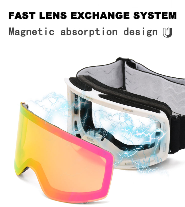 Black Expose Goggles - Magnetic Chrome Lens