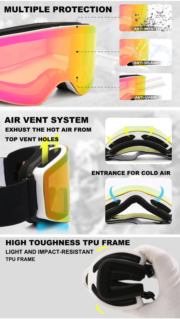 Black Expose Goggles - Magnetic Purple Lens