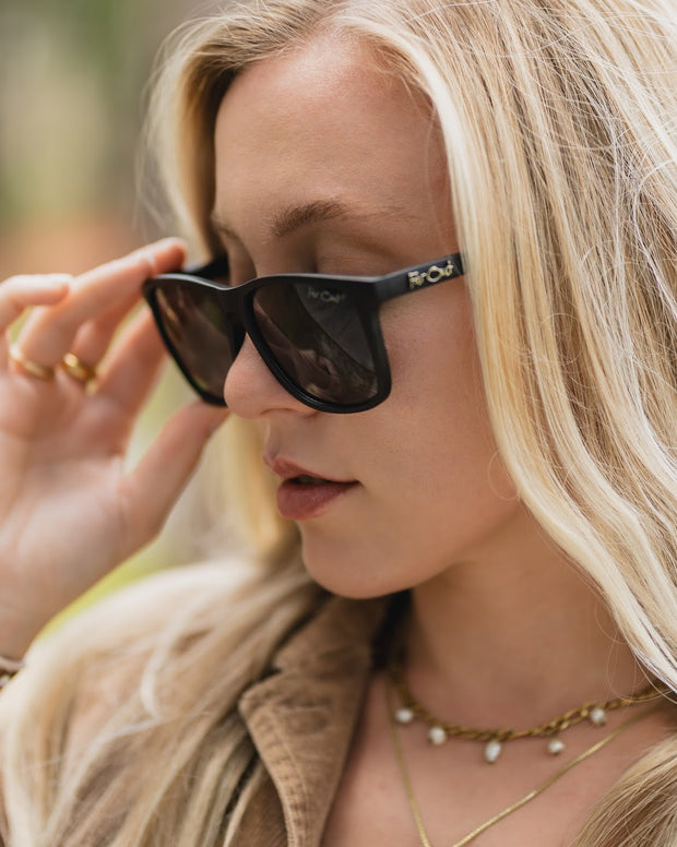 Black Polarized Flatliners Black Lens