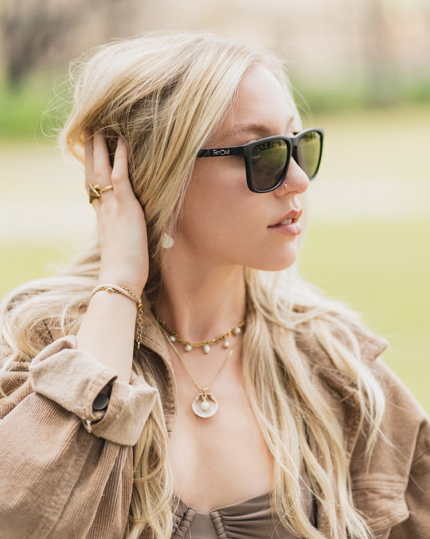 Black Polarized Flatliners Black Lens