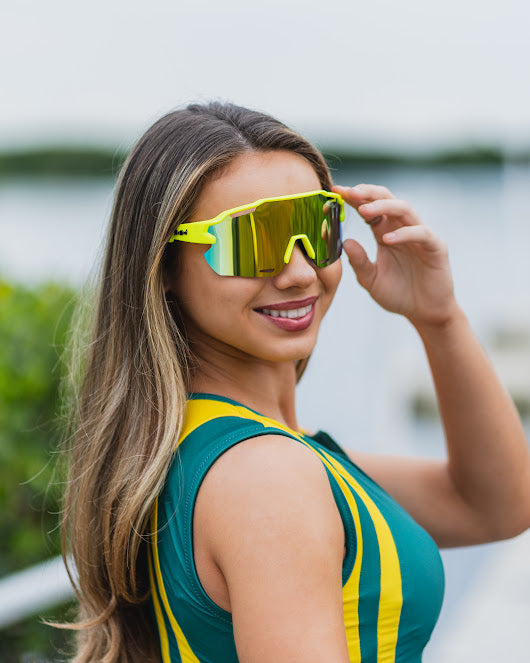 Neon yellow sunglasses sales