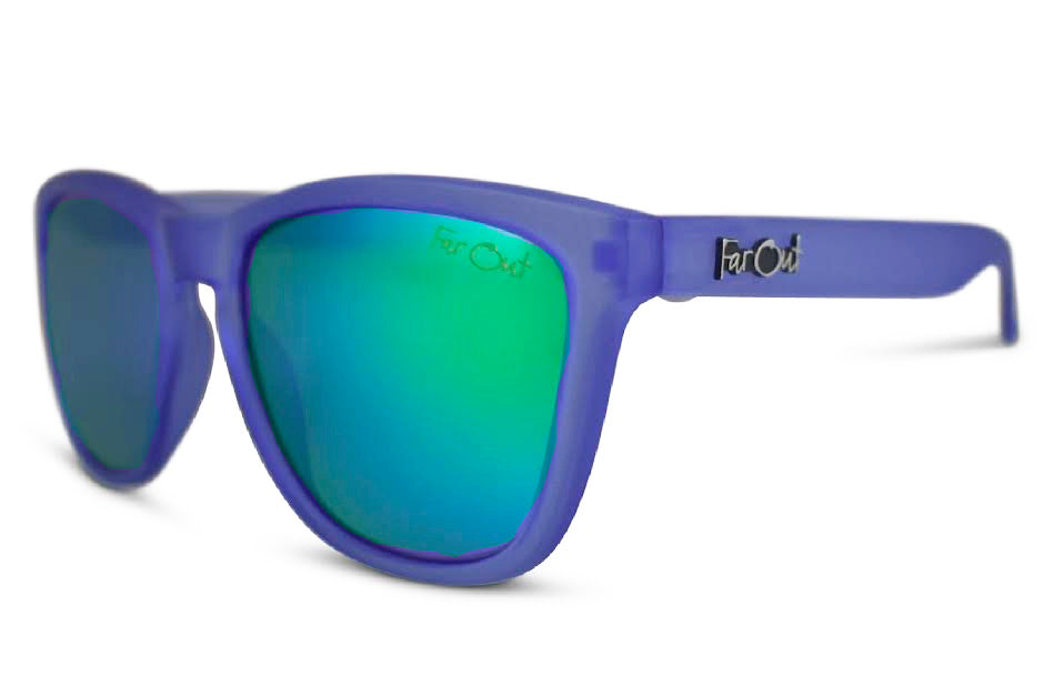 Navy Blue Sunglasses Green Lens – Far Out Sunglasses display picture 3