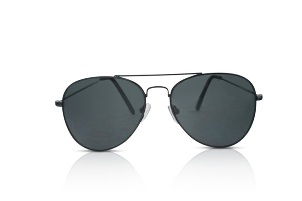 Buy FLOYD Black Frame Black Lense Full Rim Aviator Sunglasses For