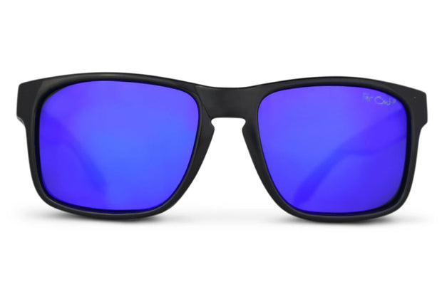 Black Polarized Mavericks Blue Lens