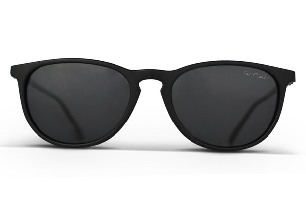Black Polarized Rounders Black Lens