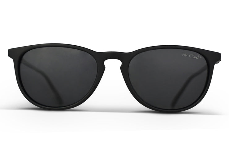 Black Polarized Rounders Black Lens
