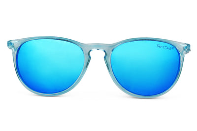 Aqua Polarized Rounders Light Blue Lens