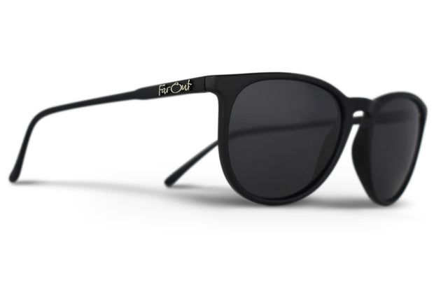 Black Polarized Rounders Black Lens