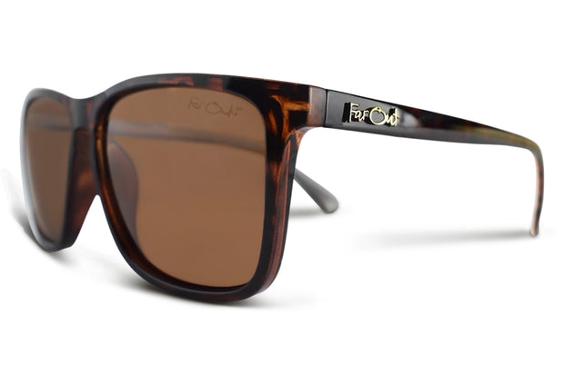 Tortoise Brown Polarized Flatliners Amber Lens