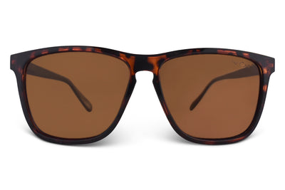 Tortoise Brown Polarized Flatliners Amber Lens