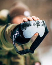 Black Expose Goggles - Magnetic Chrome Lens