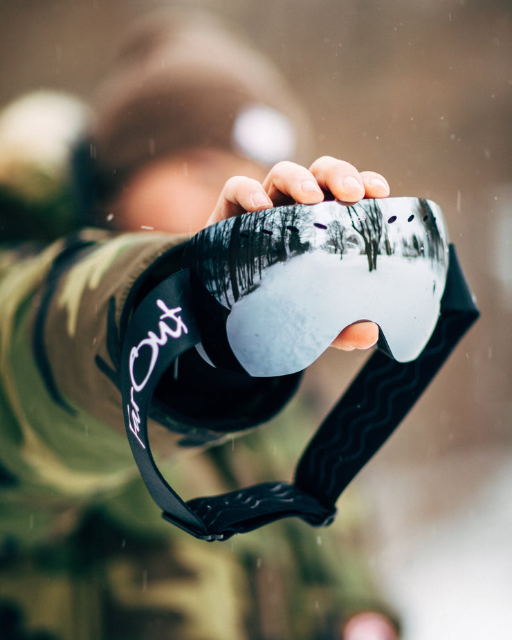 Black Expose Goggles - Magnetic Chrome Lens