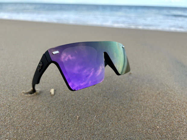 Black Polarized Stunners Purple Lens