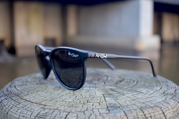 Black Polarized Rounders Black Lens