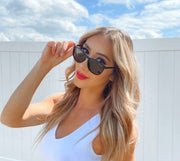 Black Polarized Rounders Black Lens