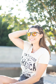Black Polarized Rounders Pink Lens