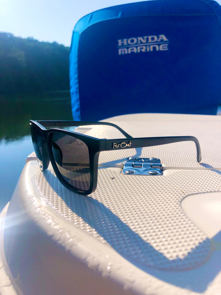 Black Polarized Flatliners Black Lens