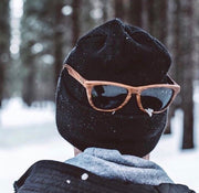 Wood Grain Brown Premiums Black Lens