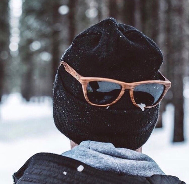 Wood Grain Brown Premiums Black Lens