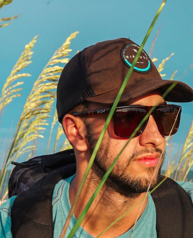Tortoise Brown Polarized Flatliners Amber Lens